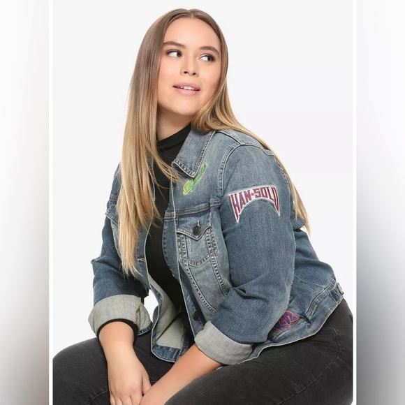 Her Universe Star Wars Leia Organa Patched Denim Jacket 6X US30 - Picture 2 of 14